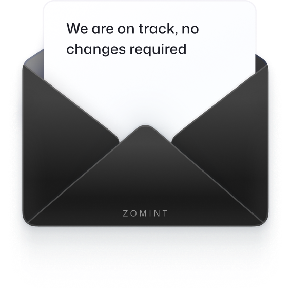 May 2026: we are on track, no changes required